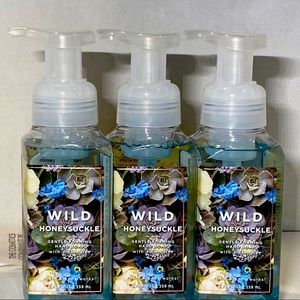 3 Bath & Body Works WILD HONEYSUCKLE Foaming Soaps